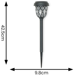 ValueLight Set of 6 Diamond Black Outdoor Solar Spike Light - Size: 42.5 x 9.8 x 9.8cm - ValueLights - Wilko - thumbnail 6