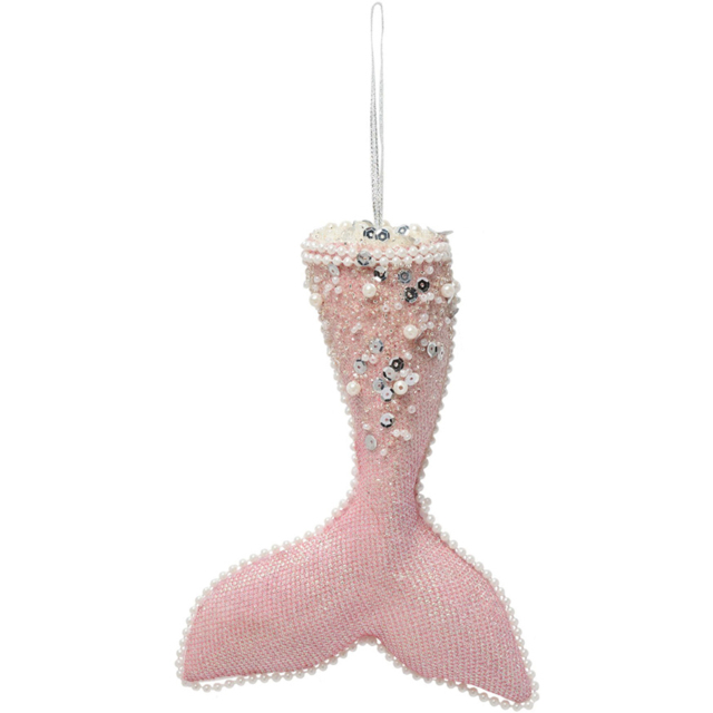 The Seasonal Gift Co. Pink Velvet Mermaid Tail Christmas Tree decoration - Size: 29 x 16 x 5cm - Wilko - image 1