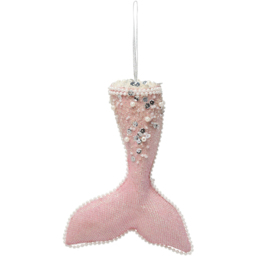 The Seasonal Gift Co. Pink Velvet Mermaid Tail Christmas Tree decoration - Size: 29 x 16 x 5cm - Wilko - thumbnail 1
