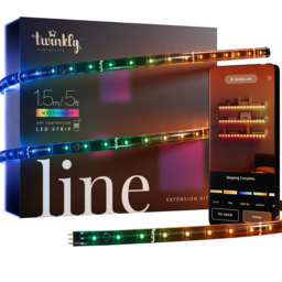 Twinkly Line 100 RGB LED Smart Light Strip Extension Kit 1.5m - Size: 6 x 20 x 18cm - Black - Wilko - thumbnail 3