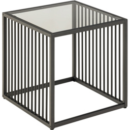 Florence Strington Black Side Table with Glass Top - Furniture To Go - Wilko - thumbnail 3