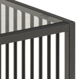 Florence Strington Black Side Table with Glass Top - Furniture To Go - Wilko - thumbnail 6