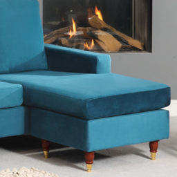 Hendrick 3 Seater Teal Reversible Corner Sofa - Blue - Artemis Home - Wilko - thumbnail 4