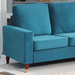 Hendrick 3 Seater Teal Reversible Corner Sofa - Blue - Artemis Home - Wilko - thumbnail 3