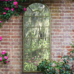MirrorOutlet Green and Cream Rustic Multi Panel Wall Mirror 140 x 56cm - Size: 140 x 56 x 3cm - Wilko - thumbnail 3