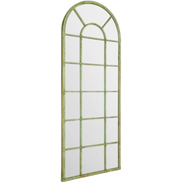 MirrorOutlet Green and Cream Rustic Multi Panel Wall Mirror 140 x 56cm - Size: 140 x 56 x 3cm - Wilko - thumbnail 4