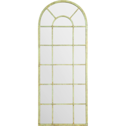 MirrorOutlet Green and Cream Rustic Multi Panel Wall Mirror 140 x 56cm - Size: 140 x 56 x 3cm - Wilko - thumbnail 1
