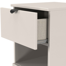 Crowndale Bora 3 Drawer Single Shelf Kashmir Matt Bedside Cabinet - Cream - Wilko - thumbnail 6