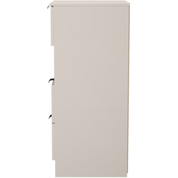 Crowndale Bora 3 Drawer Single Shelf Kashmir Matt Bedside Cabinet - Cream - Wilko - thumbnail 4