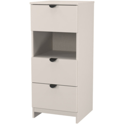 Crowndale Bora 3 Drawer Single Shelf Kashmir Matt Bedside Cabinet - Cream - Wilko - thumbnail 5