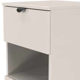 Crowndale Bora 3 Drawer Single Shelf Kashmir Matt Bedside Cabinet - Cream - Wilko - thumbnail 7