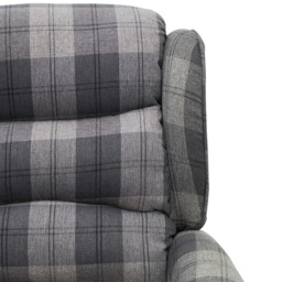 Home Detail Nairn Grey Tartan Manual Recliner Chair - Size: Single - Wilko - thumbnail 5
