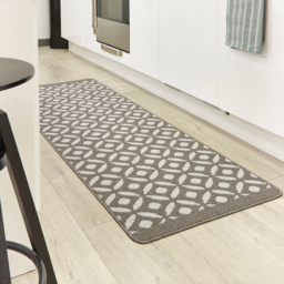 My Mat Stone Crescent Stain Resistant Runner 67 x 200cm - Brown - Wilko - thumbnail 3