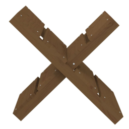 vidaXL Honey Brown Pine Wood Firewood Log Holder 48 x 47 x 39.5cm - Wilko - thumbnail 5