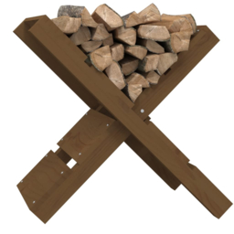 vidaXL Honey Brown Pine Wood Firewood Log Holder 48 x 47 x 39.5cm - Wilko - thumbnail 4