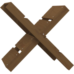 vidaXL Honey Brown Pine Wood Firewood Log Holder 48 x 47 x 39.5cm - Wilko - thumbnail 1