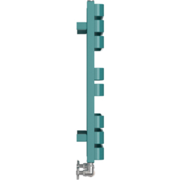 Terma Warp T Bold Matt Teal Heated Towel Rail 1569 BTU 655 x 500mm - Size: 65.5 x 50 x 11.2cm - Blue - Wilko - thumbnail 5