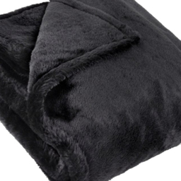 furn. Kallu Black Double-Sided Faux-Fur Throw 130 x 180cm - Size: 180 x 130 x 1cm - Wilko - thumbnail 4