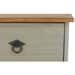 Core Products Corona Classic 2 Drawer Grey Pine Wood Compact Bedside Cabinet - Wilko - thumbnail 6