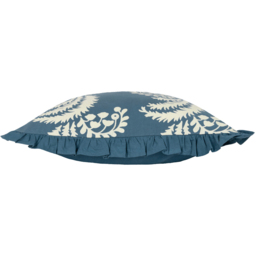 Paoletti Montrose French Blue Floral Cushion - Size: 50 x 50 cm - Wilko - thumbnail 5