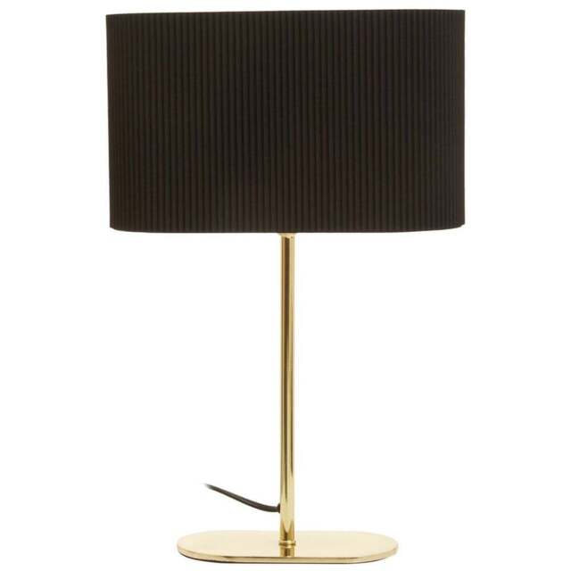 Premier Housewares Shiny Silver Table Lamp - Size: 26 x 11 x 41cm - Gold - Wilko - image 1