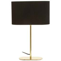 Premier Housewares Shiny Silver Table Lamp - Size: 26 x 11 x 41cm - Gold - Wilko