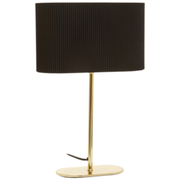 Premier Housewares Shiny Silver Table Lamp - Size: 26 x 11 x 41cm - Gold - Wilko - thumbnail 3