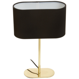Premier Housewares Shiny Silver Table Lamp - Size: 26 x 11 x 41cm - Gold - Wilko - thumbnail 4