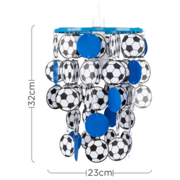 ValueLights Football Blue and White Droplet Ceiling Pendant Lamp Shade - Size: 23 x 32 x 23cm - Wilko - thumbnail 7