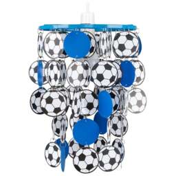 ValueLights Football Blue and White Droplet Ceiling Pendant Lamp Shade - Size: 23 x 32 x 23cm - Wilko