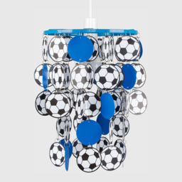 ValueLights Football Blue and White Droplet Ceiling Pendant Lamp Shade - Size: 23 x 32 x 23cm - Wilko - thumbnail 4