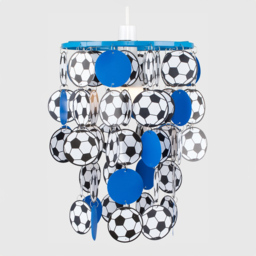ValueLights Football Blue and White Droplet Ceiling Pendant Lamp Shade - Size: 23 x 32 x 23cm - Wilko - thumbnail 5