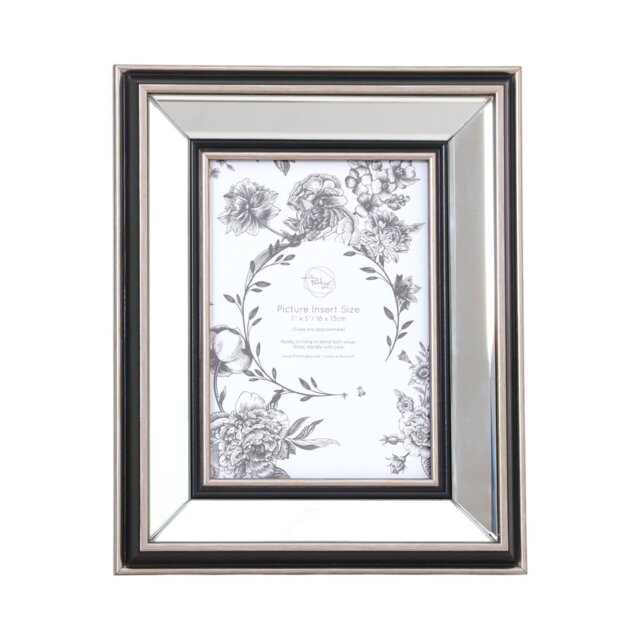 Mode Mirrored Photo Frame Silver 7 x 5in - The Port. Co Gallery - Wilko - image 1