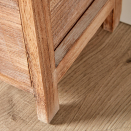 Home Source Canterbury 5 Drawer Natural Washed Solid Wood Tall Chest of Drawers - Brown - Wilko - thumbnail 5