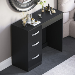 VIDA DESIGNS Hulio 3 Drawer Black Dressing Table - Size: 38 x 93 x 79cm - Wilko - thumbnail 7