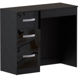 VIDA DESIGNS Hulio 3 Drawer Black Dressing Table - Size: 38 x 93 x 79cm - Wilko - thumbnail 3