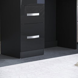 VIDA DESIGNS Hulio 3 Drawer Black Dressing Table - Size: 38 x 93 x 79cm - Wilko - thumbnail 5