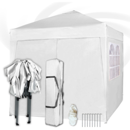 White Pop Up Outdoor Canopy Tent with Removable Sidewalls 2 x 2m - MCC - Wilko - thumbnail 4