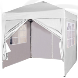 White Pop Up Outdoor Canopy Tent with Removable Sidewalls 2 x 2m - MCC - Wilko - thumbnail 3