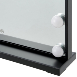 Living and Home LED Black Makeup Vanity Mirror with Smart Screen - Size: 52 x 42cm - Wilko - thumbnail 5