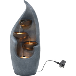 Charles Bentley Tiber 3 Tier Bronze and Grey Cascading Water Feature with LEDs - Size: 67 x 27 x 27.5cm - Wilko - thumbnail 6