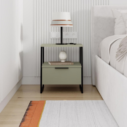 FWStyle Pal Single Door Ash Green Bedside Table - Wilko - thumbnail 5