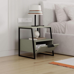 FWStyle Pal Single Door Ash Green Bedside Table - Wilko - thumbnail 4