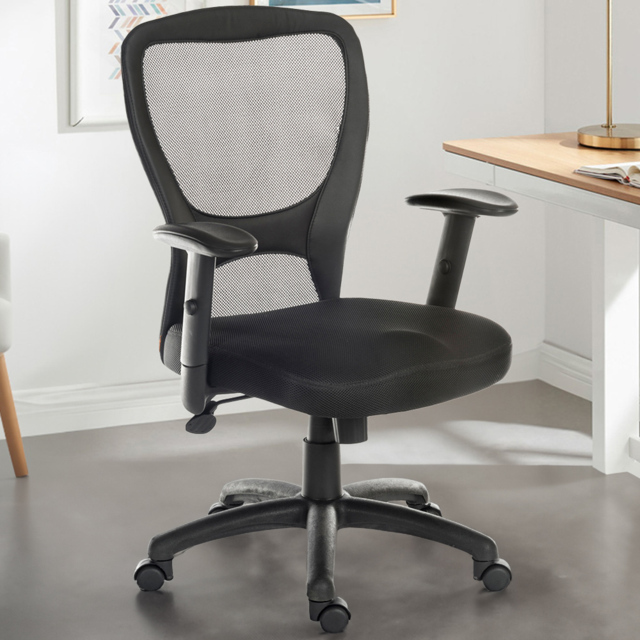 Teknik Office Mistral 2 Mesh Desk Chair Black - Size: 99 x 52.5 x 48.5cm - Wilko - image 1