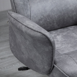 Portland Light Grey Microfiber Swivel Ergonomic Office Chair - Size: 67 x 69 x 102cm - Wilko - thumbnail 4