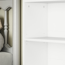 HOMCOM 6 Shelf White Freestanding Bookshelf - Size: 158.5 cm x 24 x 60cm - Wilko - thumbnail 4