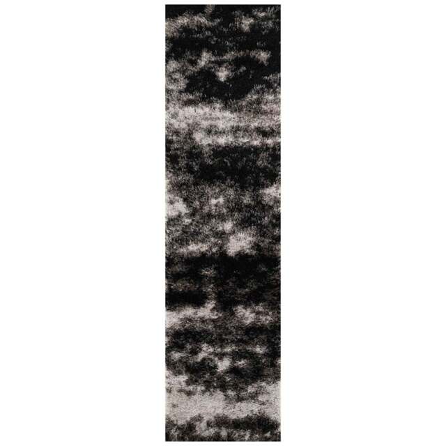 Desire Rug Modern Dark Grey Two Tone Shimmer Soft Shaggy Area Rug 60 x 220cm - D.Grey - Desire Rugs - Wilko - image 1