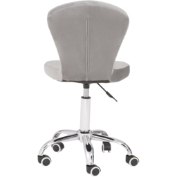 Premier Housewares Grey Velvet Buttoned Home Office Chair - Size: 42 x 51 x 100cm - Multi - Interiors by Premier - Wilko - thumbnail 6