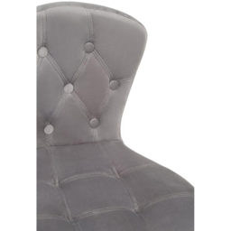 Premier Housewares Grey Velvet Buttoned Home Office Chair - Size: 42 x 51 x 100cm - Multi - Interiors by Premier - Wilko - thumbnail 7