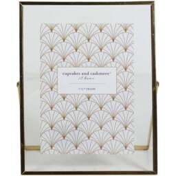 Lyla Gold Easel Photo Frame 5 x 7 inch - Size: 7 x 5 Inch - The Port. Co Gallery - Wilko - thumbnail 1